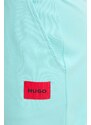 HUGO pantaloncini in cotone colore turchese 50514867