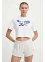 Reebok t-shirt in cotone Identity donna colore bianco 100037593