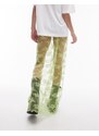 Topshop - Gonna lunga in pizzo color lime-Verde