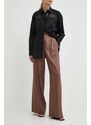Pinko pantaloni donna colore marrone 102890 A1JI