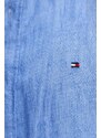 Tommy Hilfiger camicia di lino colore blu MW0MW34602