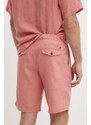 Tommy Hilfiger pantaloncini in lino colore rosa MW0MW34498