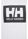 Helly Hansen felpa in cotone colore bianco con cappuccio 62981