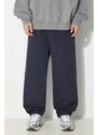 Carhartt WIP pantaloni in cotone Calder Pant colore blu navy I033128.1CGD