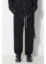 Rick Owens pantaloni da jogging in cotone colore nero DU01D1370.RIG.09
