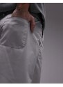 Topman - Pantaloni a fondo ampio grigi con pieghe-Grigio