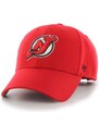 47brand cappello con visiera con aggiunta di cotone NHL New Jersey Devils colore rosso con applicazione H-MVP11WBV-RD