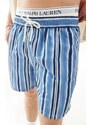 Polo Ralph Lauren - Traveler - Pantaloncini da bagno blu medio a righe con logo