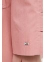 Tommy Hilfiger impermeabile di cotone colore rosa