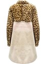 Drome Leopard Sleeve Shearling Coat