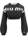 Miu Miu Cropped Logo Sweatshirt