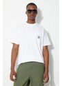 Carhartt WIP t-shirt in cotone S/S Field Pocket T-Shirt uomo colore bianco con applicazione I033265.02XX