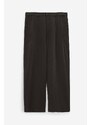 LEMAIRE Pantalone SEAMLESS BELTED in seta marrone