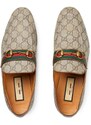 Gucci Leather Monogram Loafers