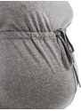 Mama.licious Mamalicious Maternity - Tuta jumpsuit grigio mélange in jersey allacciata in vita-Nero