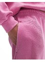 Topman - Joggers oversize rosa acceso lavaggio vintage