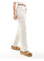 Mango - Jeans dritti bianchi con tasche-Bianco