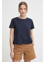Sisley t-shirt in cotone donna colore blu navy
