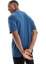 ASOS DESIGN - T-shirt comoda blu a coste