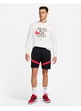 Nike Basketball - Icon - Pantaloncini da 8" neri e rossi con logo-Nero