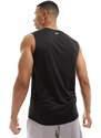 ASOS 4505 - T-shirt da allenamento senza maniche nera ad asciugatura rapida con logo-Nero