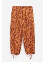 ERL Pantalone PRINTED CARGO in cotone arancione