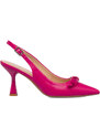Décolleté slingback fucsia da donna con tacco a campana 8 cm Lora Ferres
