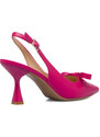 Décolleté slingback fucsia da donna con tacco a campana 8 cm Lora Ferres
