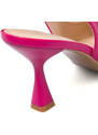 Décolleté slingback fucsia da donna con tacco a campana 8 cm Lora Ferres