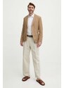 United Colors of Benetton pantaloni in lino misto colore beige