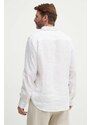 Sisley camicia di lino colore bianco