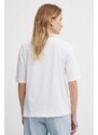 Sisley t-shirt in cotone donna colore bianco