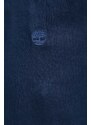 Timberland camicia di lino colore blu navy TB0A2DC34331