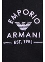 Emporio Armani Underwear felpa lounge colore nero con applicazione 164675 4R276