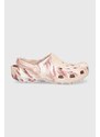 Crocs ciabatte slide Classic Marbled Clog donna colore rosa 206867