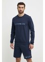 Emporio Armani Underwear felpa lounge in cotone colore blu navy 111785 4R566