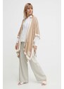 Sisley pantaloni in lino colore beige
