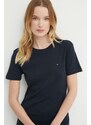Tommy Hilfiger vestito in cotone colore blu navy WW0WW42721