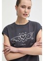 Miss Sixty t-shirt in cotone x Keith Haring donna colore grigio 6L1SJ2400000