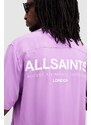AllSaints camicia ACCESS SS SHIRT uomo colore violetto M064SA