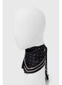Lauren Ralph Lauren foulard in seta colore nero 454943694