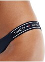 Tommy Hilfiger Tommy Jeans - Slip bikini cheeky sgambati blu navy con logo
