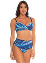 Linea Sprint Bikini Donna a Vita Alta Blu Taglia 46