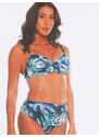 Linea Sprint Bikini Donna Floreale a Vita Alta Blu Taglia 46