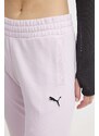 Puma pantaloni da jogging in cotone BETTER ESSENTIALS colore violetto 848007