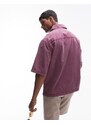 Topman - Camicia a maniche corte vestibilità comoda viola slavato