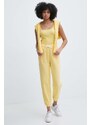 Polo Ralph Lauren pantaloni da jogging in cotone colore giallo 211935585