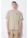 New Balance t-shirt in cotone uomo colore beige con applicazione MT41588SOT