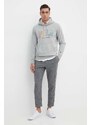 Polo Ralph Lauren felpa uomo colore grigio con cappuccio con applicazione
