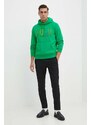 Polo Ralph Lauren felpa uomo colore verde con cappuccio con applicazione